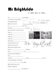 English Worksheet: Mr Brightside