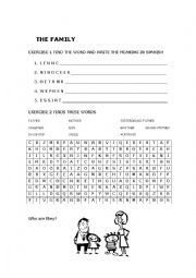 English Worksheet: The family members