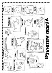 English Worksheet: FARM ANIMALS