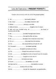 English Worksheet: Present Perfect Activities