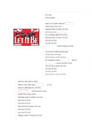 English Worksheet: Let it be 