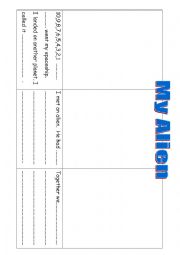 English Worksheet: Me and My Alien