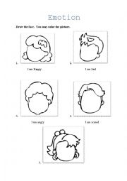 English Worksheet: Emotion worksheet