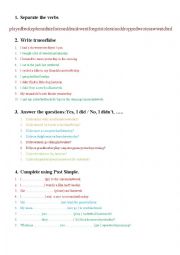 English Worksheet: Past Simple