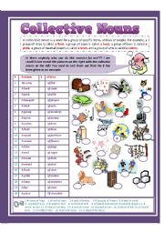 English Worksheet: Collective nouns