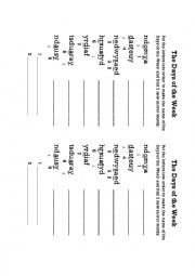 English Worksheet: Days of the Week Anagram