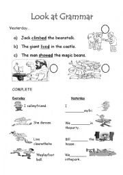 Past Simple Worksheet regular verbs