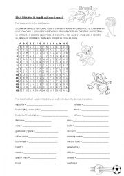 English Worksheet: football world cup