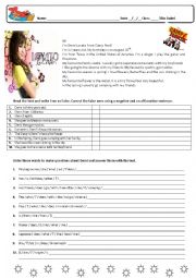 English Worksheet: Demi Lovato