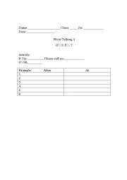 English Worksheet: Introducing yourself