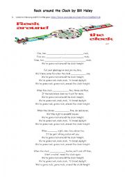 English Worksheet: Rock around the clock