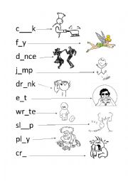 Simple Verbs Gap Fill 