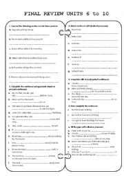 English Worksheet: Grammar practice