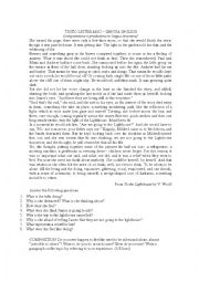 English Worksheet: Reading comprehension