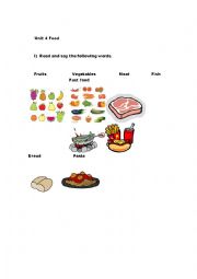 English Worksheet: Food