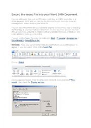 Embed sound in Worksheets