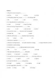 English Worksheet: Grammar test