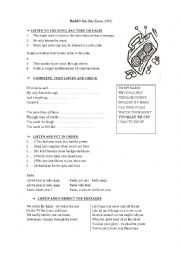 English Worksheet: sONG RADIO GA GA 