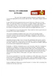 English Worksheet: THE FALL OF COMMUNISM IN POLAND