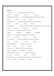 Vocabulary multiple-choice test(IELTS/TOEFL)