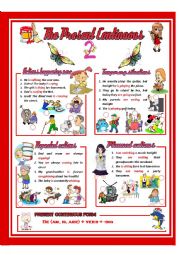 English Worksheet: The Present Continuous Tense