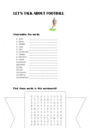 English Worksheet: Lets talk about football