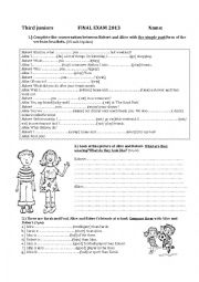 English Worksheet: Final Exam Happy Earth 1 and 2