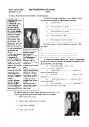 English Worksheet: New English File Intermediate Exam U 2 to 5