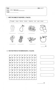 Test about foods and drinks 