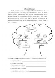 English Worksheet: lovely family