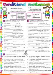 English Worksheet: Conditional sentences - type 1&2 