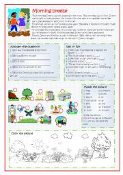 English Worksheet: Morning breeze