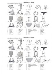 Vocabulary Clothes