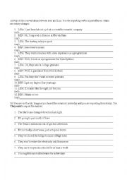 English Worksheet: Reported Speech