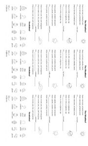 English Worksheet: Weather Song