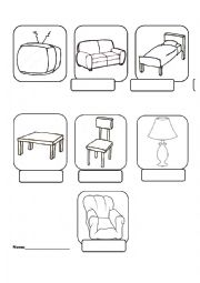 English Worksheet: Furniture