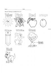 English Worksheet: colors 