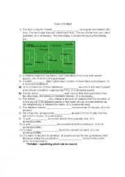 English Worksheet: Football rules