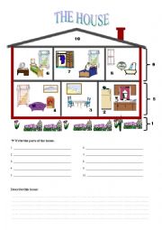 English Worksheet: Parts of the house