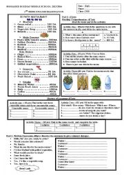 English Worksheet: english exam 