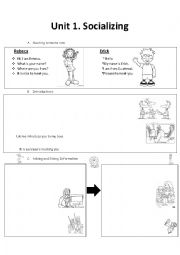 English Worksheet: Socializing