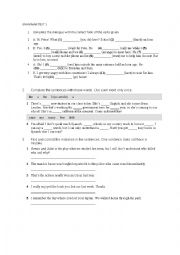 English Worksheet: grammar test