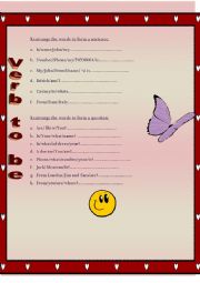 English Worksheet: Verb to be