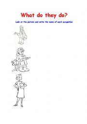 English Worksheet: jobs