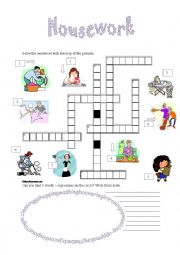 Housework crossword