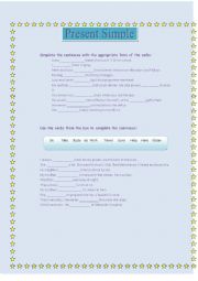 English Worksheet: Present Simple sentences