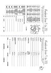 English Worksheet: Numbers