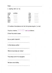 English Worksheet: present simple