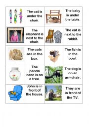 Prepositions memory game