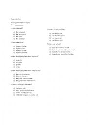 English Worksheet: Raymonds Run reading check